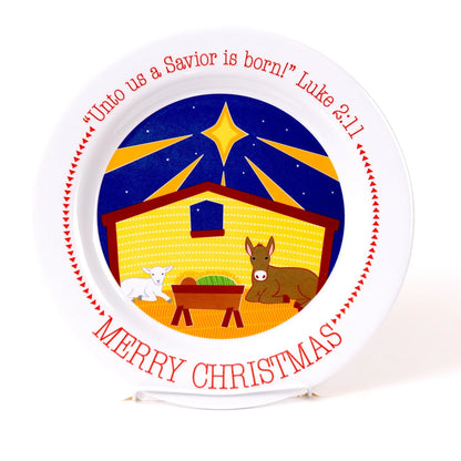Manger Christmas Plate
