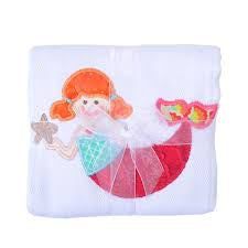Mermaid Appliqué Burp Cloth