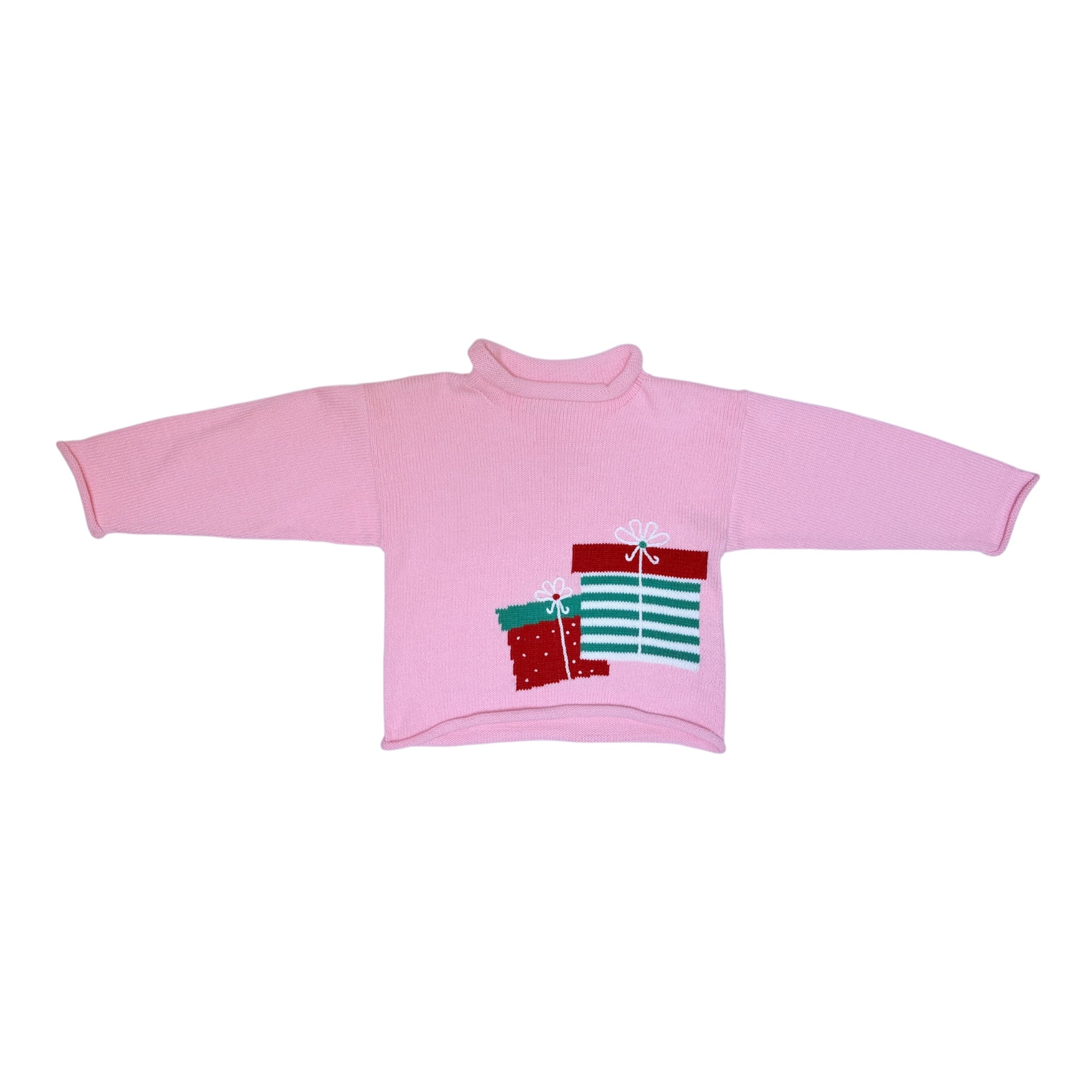 Pink Presents Roll Neck Sweater