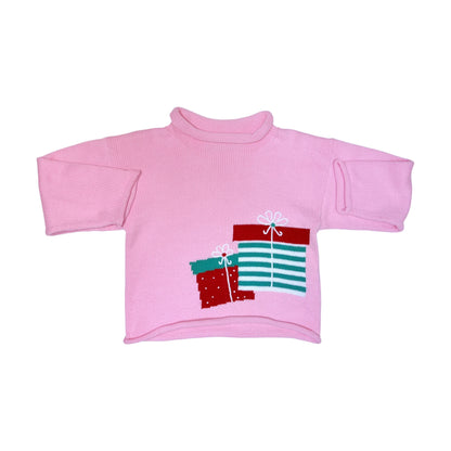 Pink Presents Roll Neck Sweater