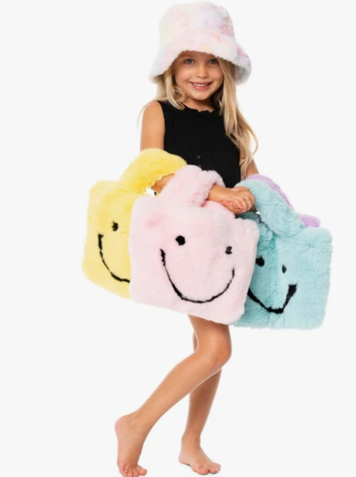 Fuzzy Smiley Face Purse