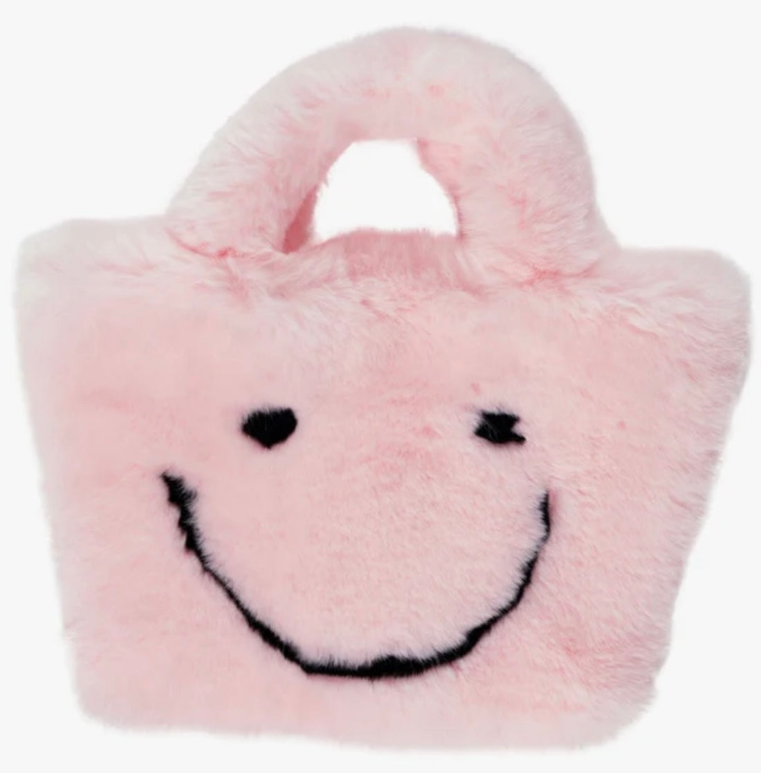 Fuzzy Smiley Face Purse