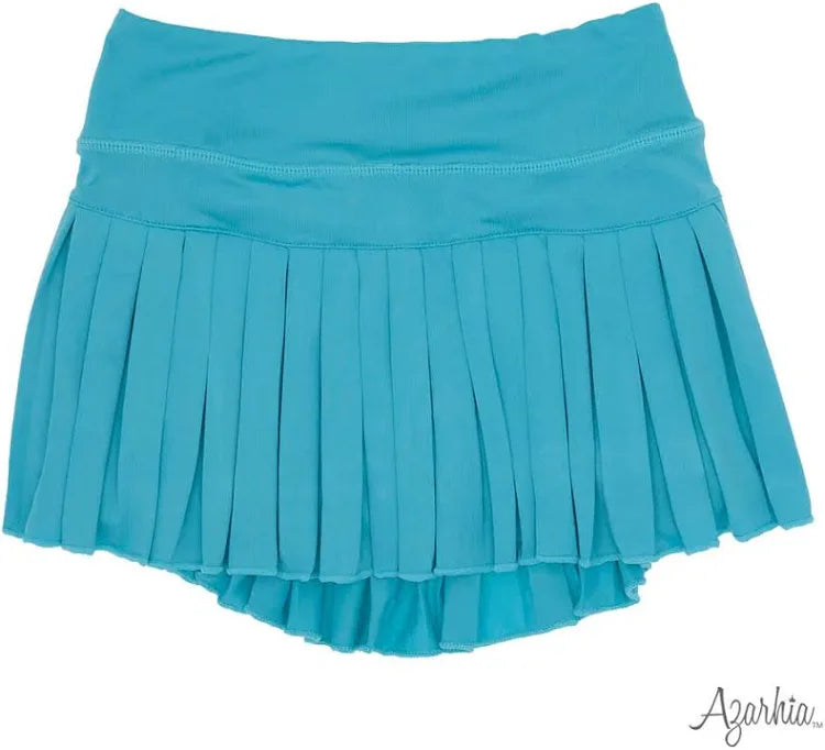 Mini Pleated Turquoise Shimmer Skort
