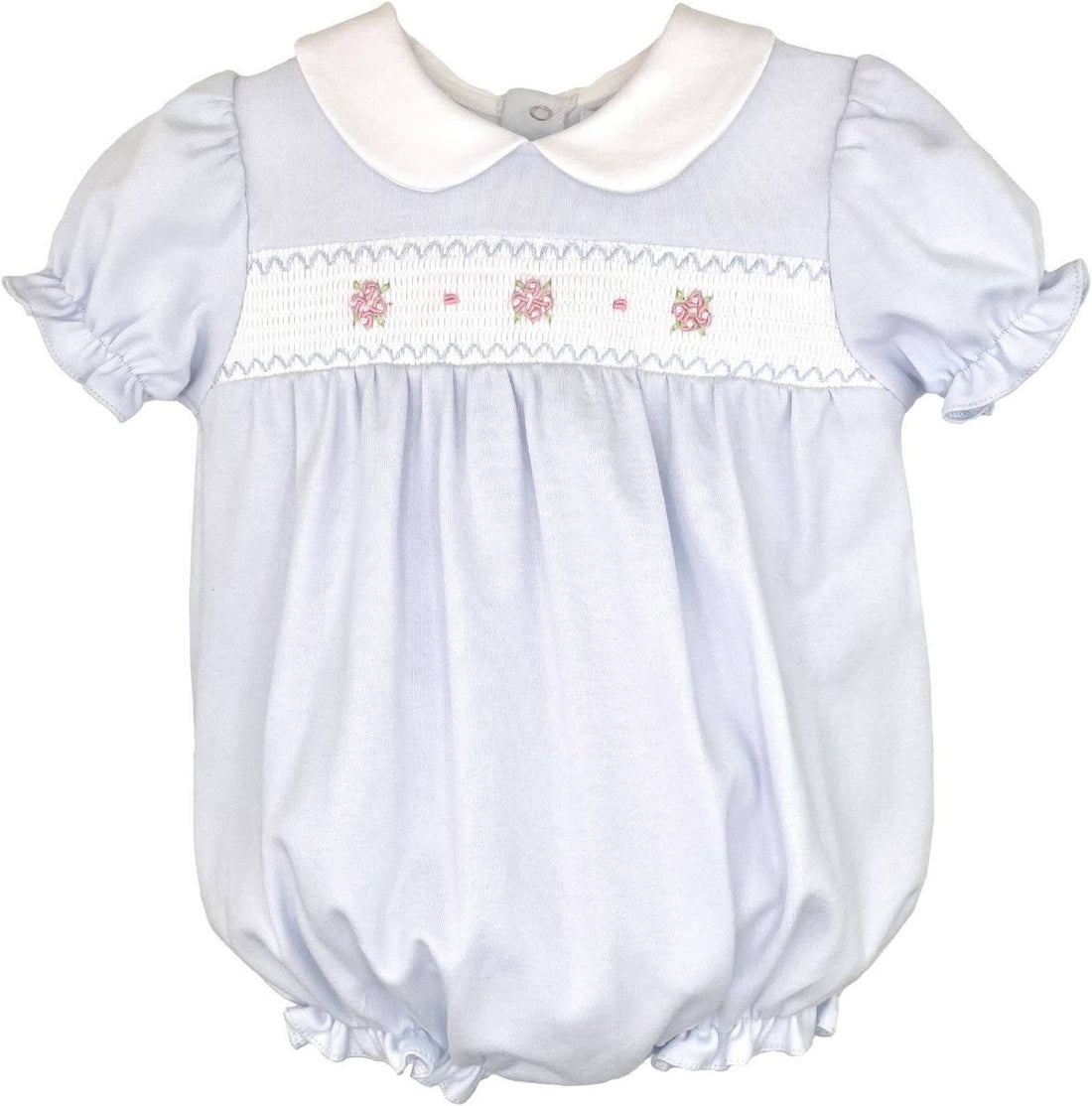 Smocked Flower Knit Bubble