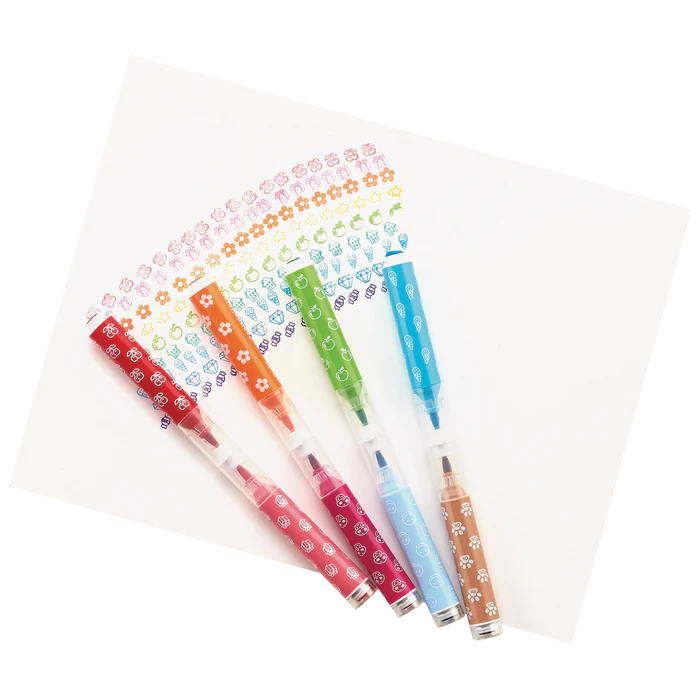 Stampables Double-Ended Stamp &amp; Brush Markers - Set of 18