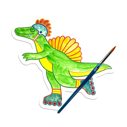 Playful Painters Easy Watercolor Painting Kit - Chills &amp; Thrills Dinos