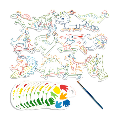 Playful Painters Easy Watercolor Painting Kit - Chills &amp; Thrills Dinos