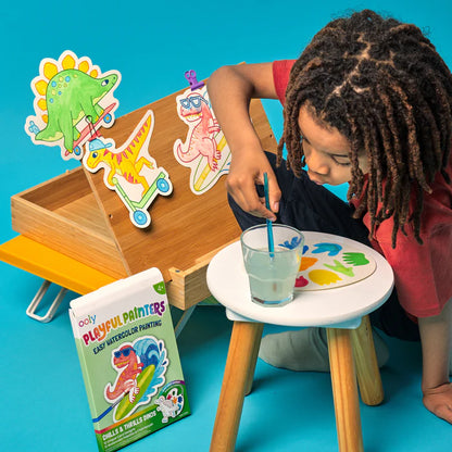 Playful Painters Easy Watercolor Painting Kit - Chills &amp; Thrills Dinos