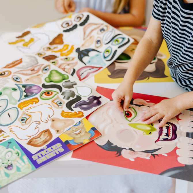 Make-a-Face Sticker Pad - Crazy Characters
