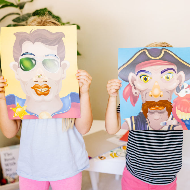 Make-a-Face Sticker Pad - Crazy Characters