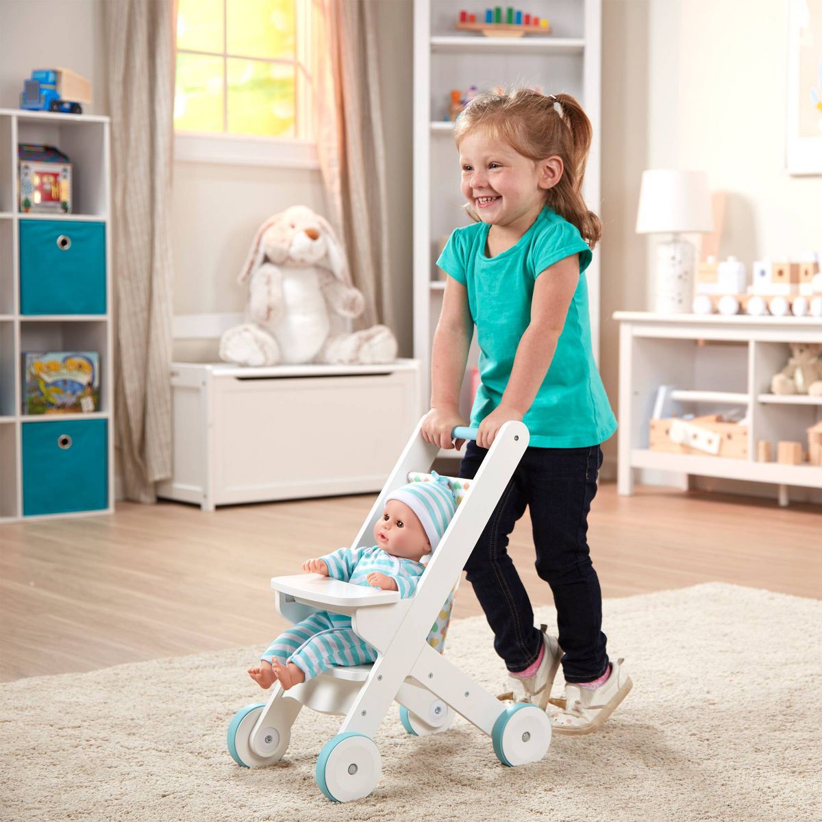 Mine to Love Wooden Play Stroller