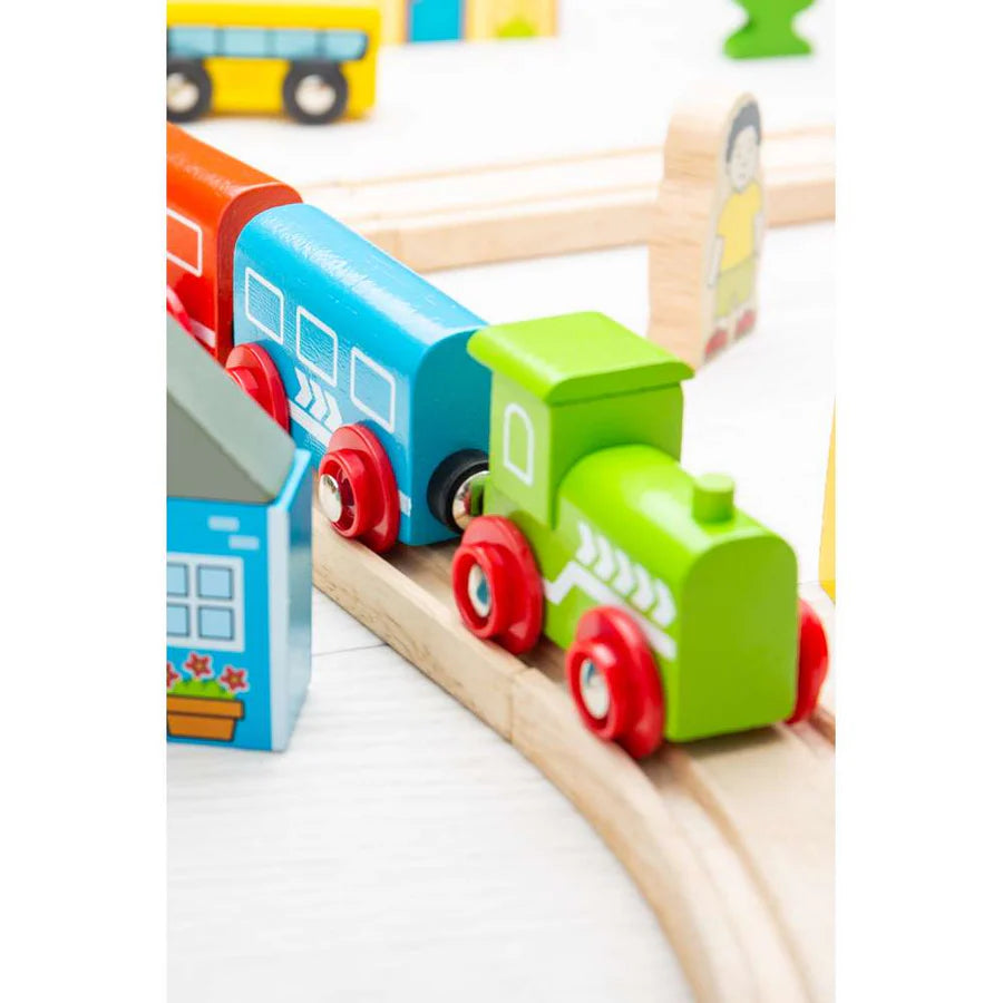 Town and Country Wooden Train Set