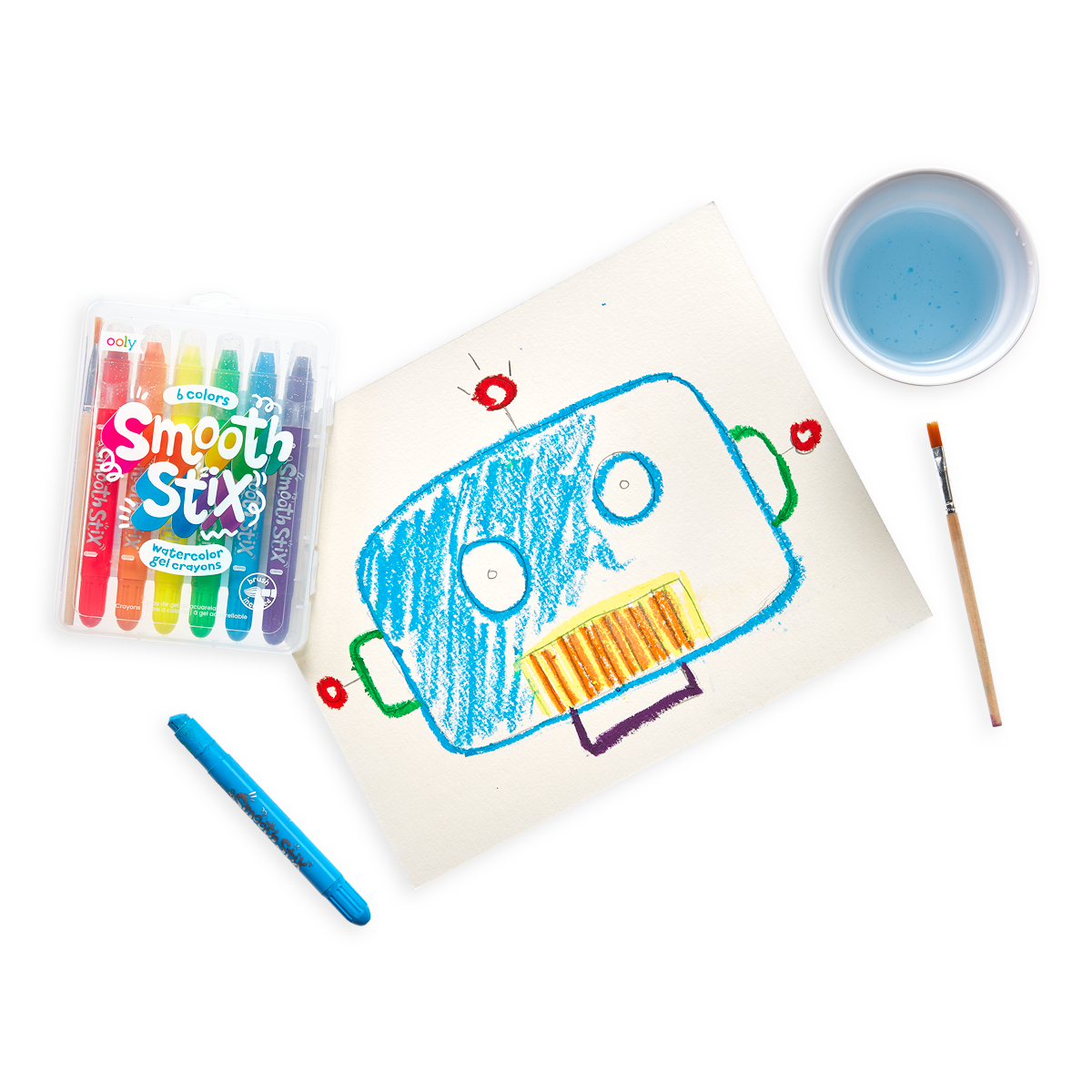 Smooth Stix Watercolor Gel Crayons - Set of 6