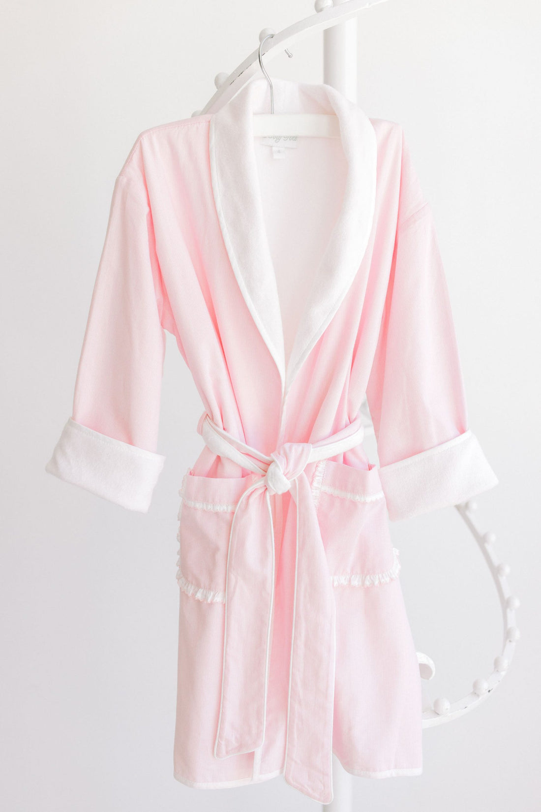 Pink Pinstripe Bathrobe