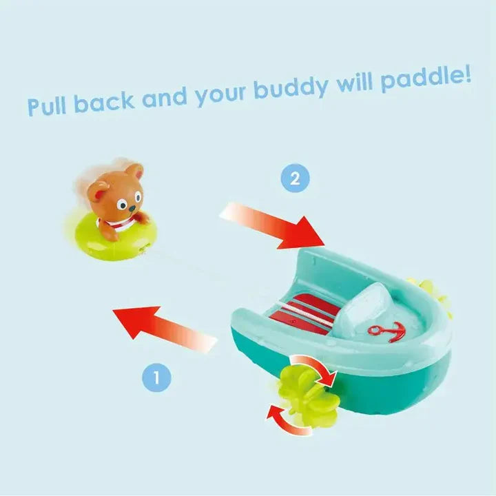 Tubing Pull-Back Boat Bath Toy