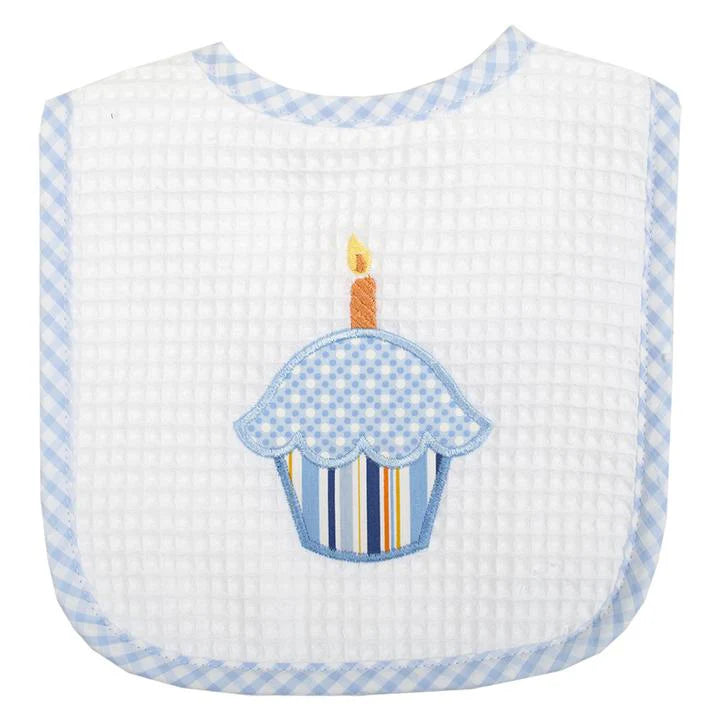 Blue Cupcake Feeding Bib