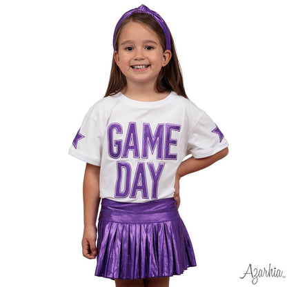 GAME DAY Shimmer Appliqué Boxy Tee