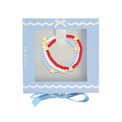Americana Hearts Bracelet Gift Set
