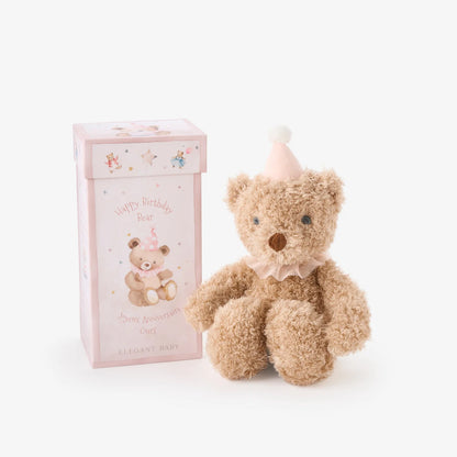 Pink Birthday Bear w/ Gift Box