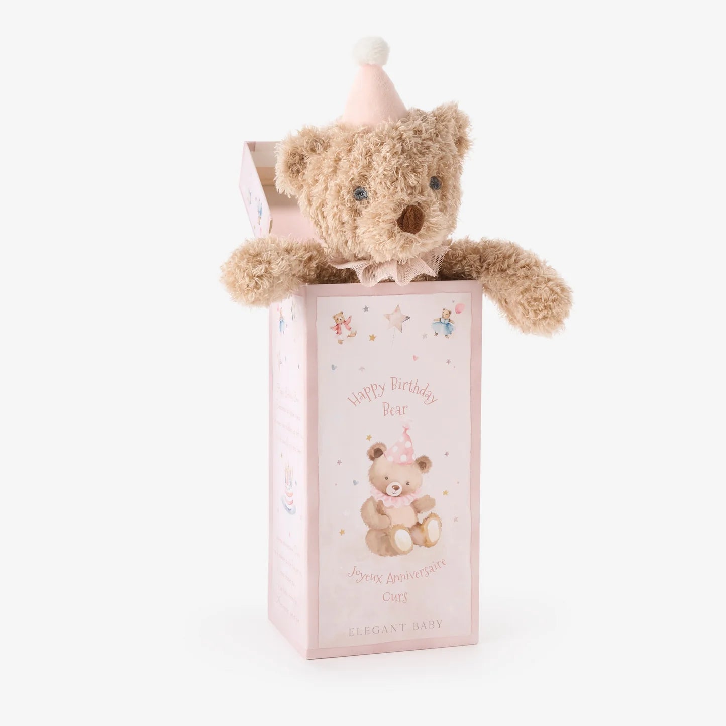 Pink Birthday Bear w/ Gift Box