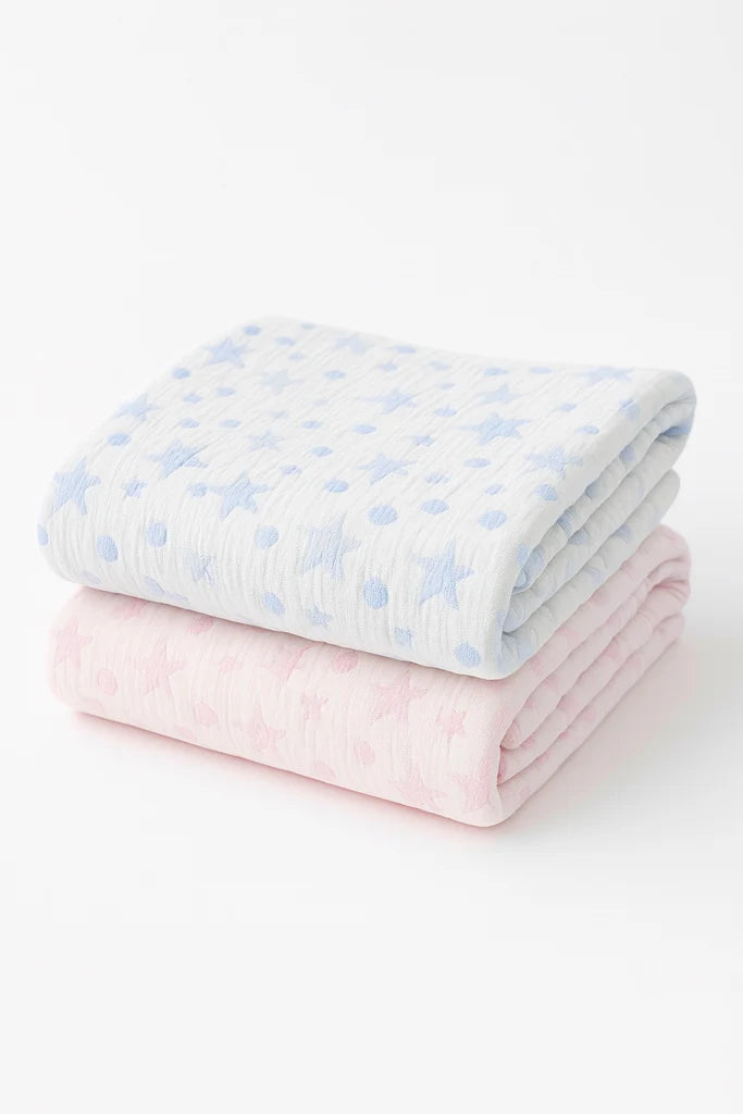 Stars and Dots Baby Blanket