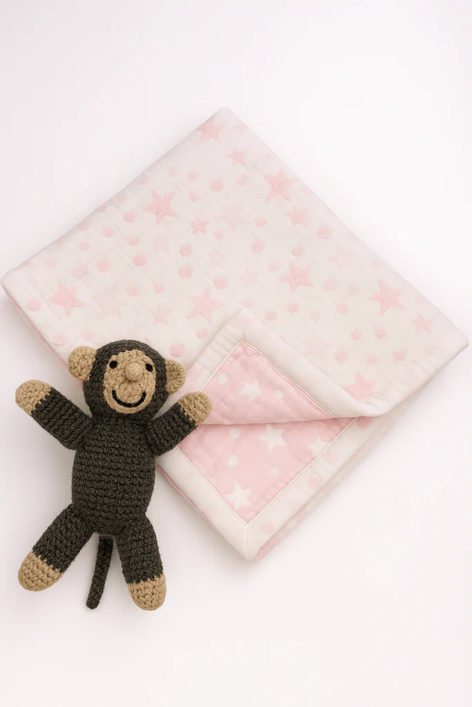 Stars and Dots Baby Blanket