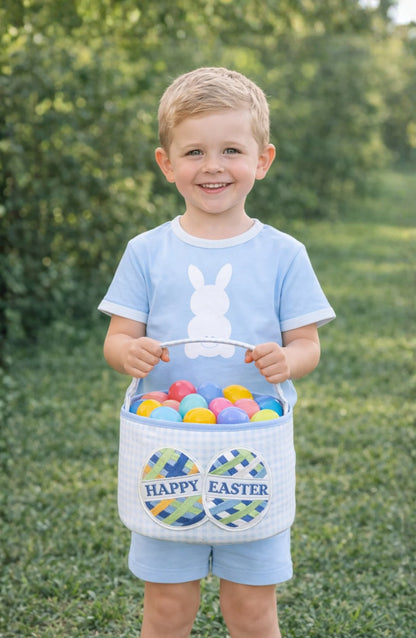 Happy Easter Seersucker Basket