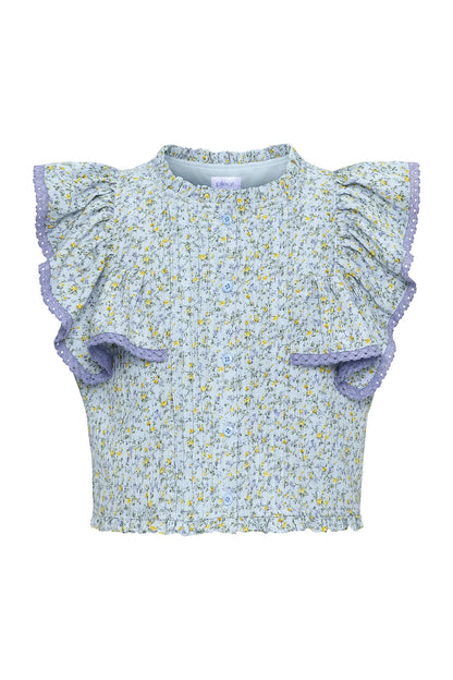 Posie Top Blue Ditsy