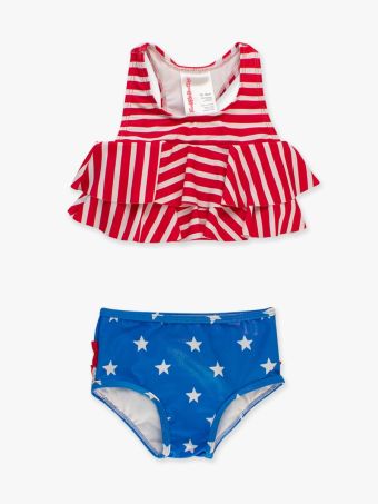 Shimmer Stars &amp; Stripes Flounce Bikini Swimsuit