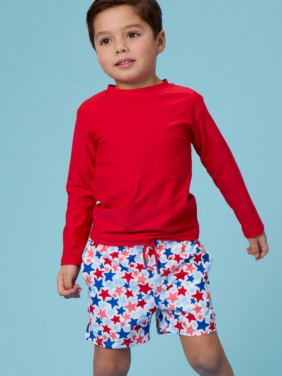 Star-Spangled Performance Hybrid Swim Trunks