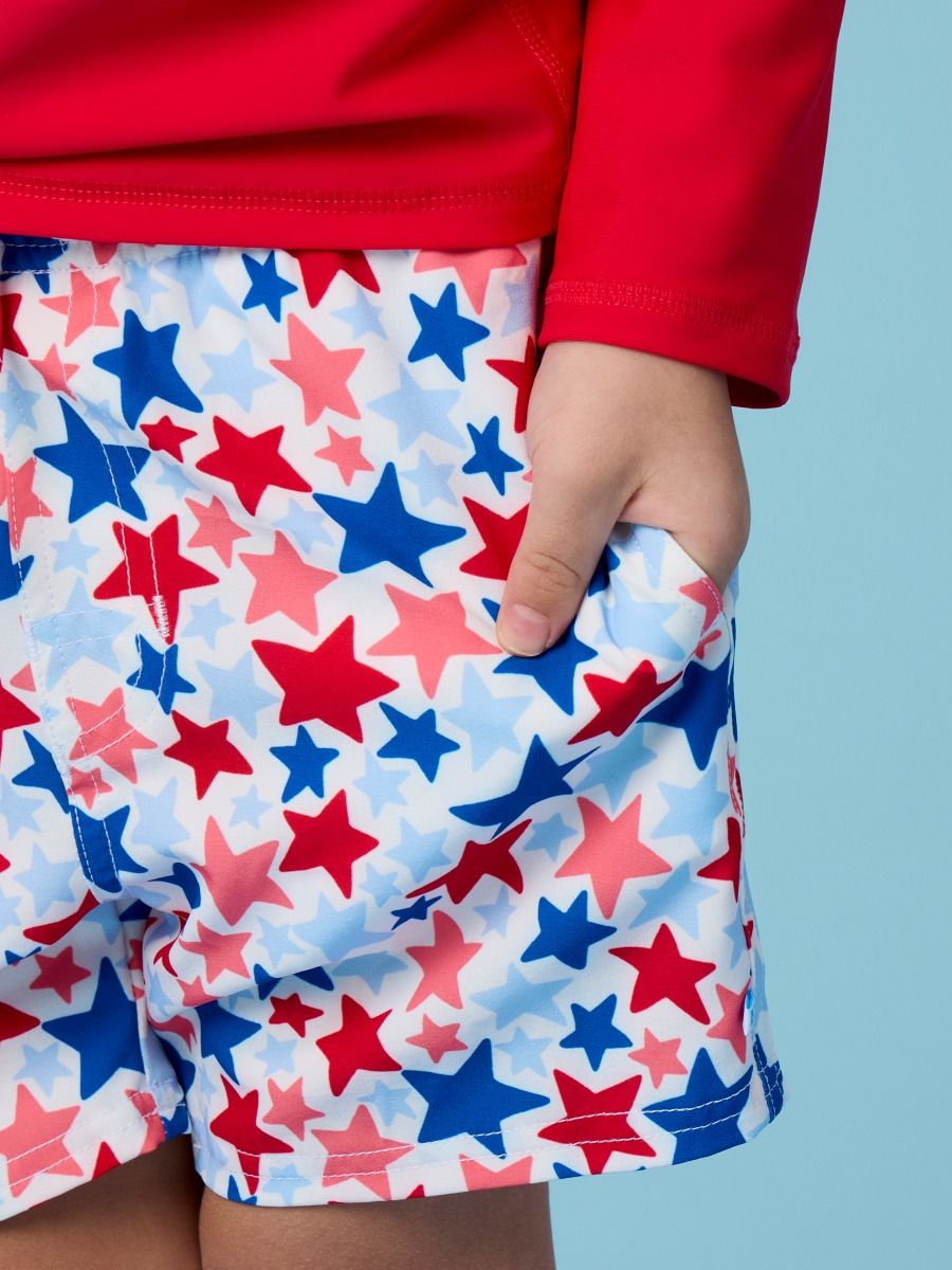 Star-Spangled Performance Hybrid Swim Trunks