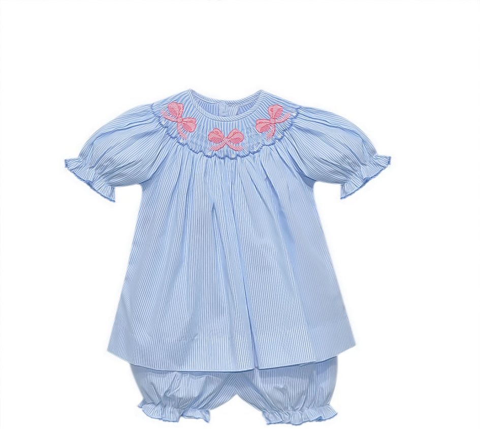 Blue Georgette Bloomer Set- Little Miss Bows