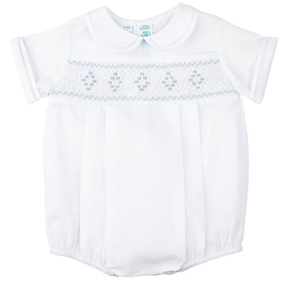 Smocked Embroidered Diamond Creeper