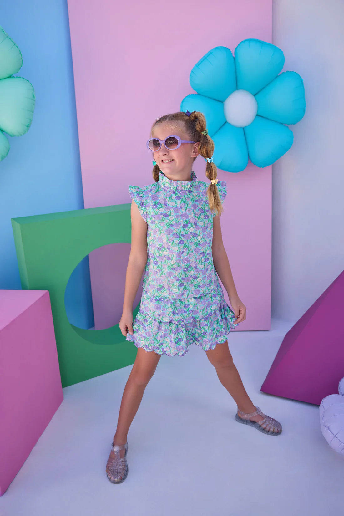 Tillies Tulips Two Tiered Skort
