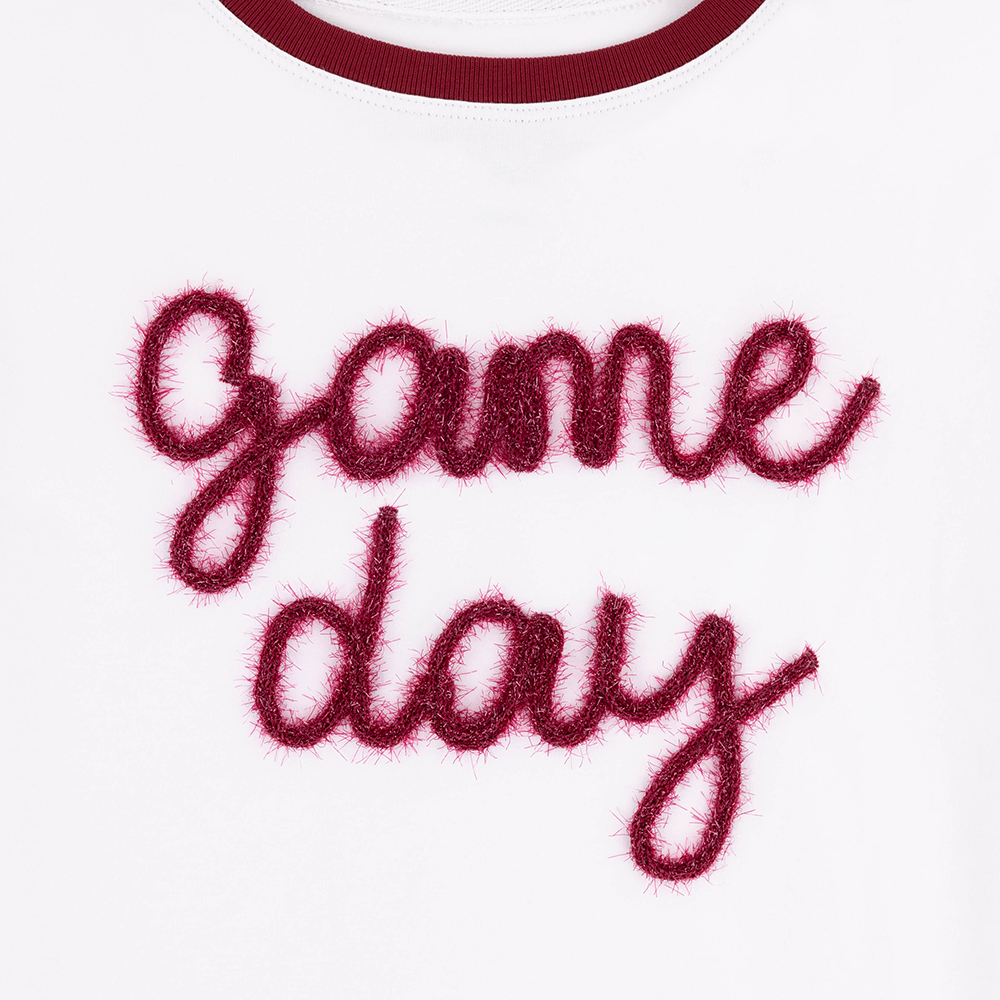 Tinsel Game Day Ringer Boxy Top
