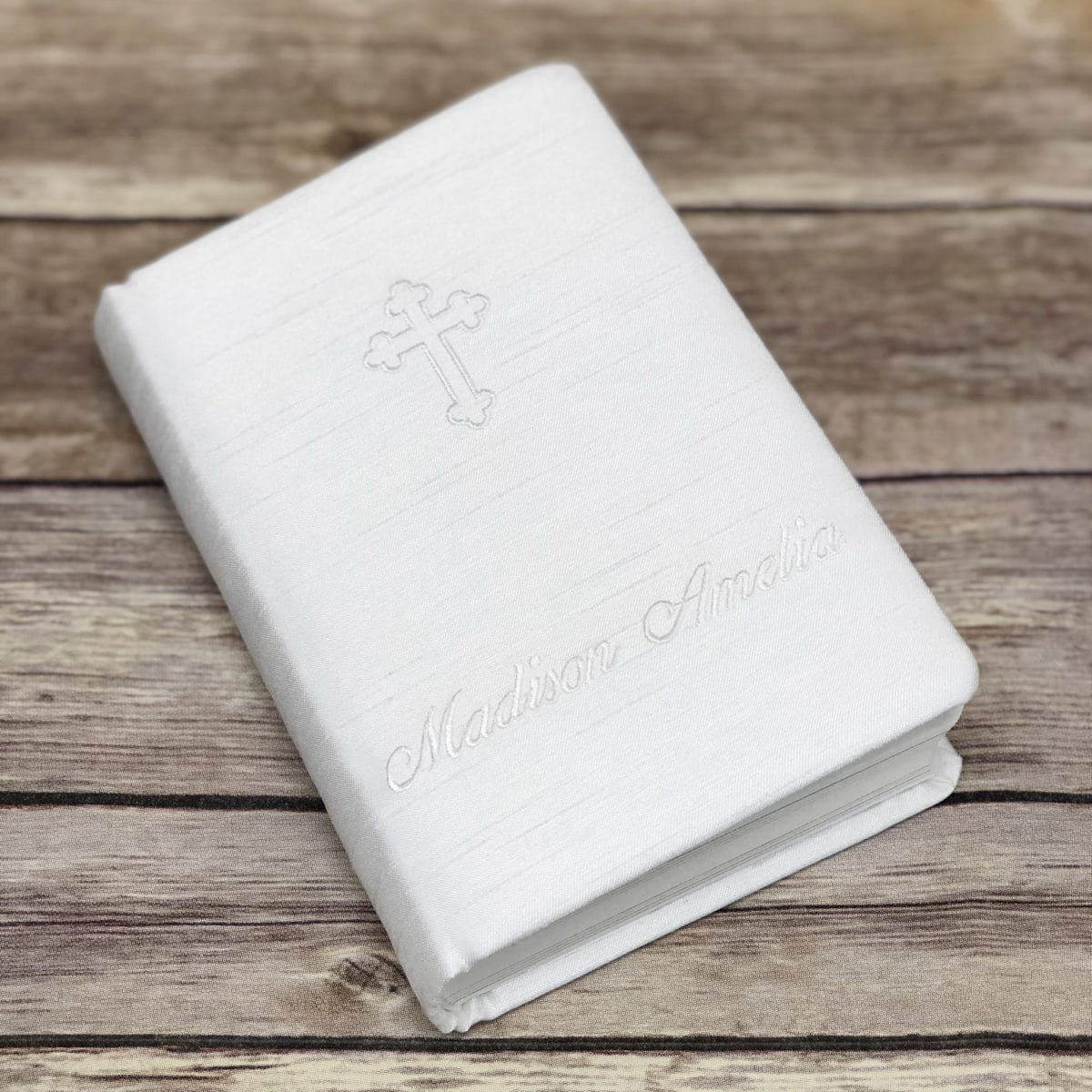 Baby’s First Bible In Shantung With Cross