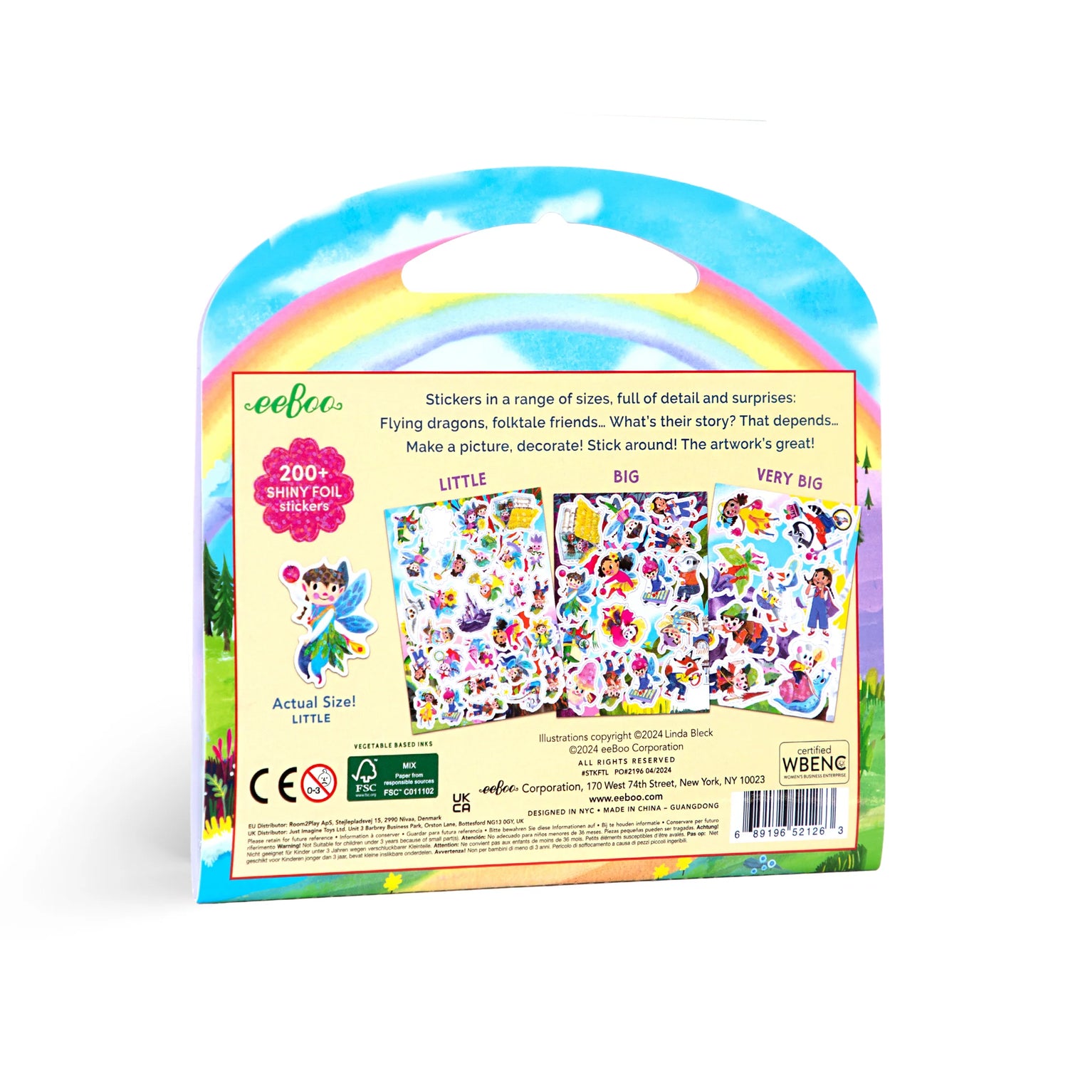 This surprising array of magical creatures will inspire imaginative sticker-play for all ages, featuring vivid artwork by Linda Bleck enhanced with beautiful holographic foil. Over 200 stickers!