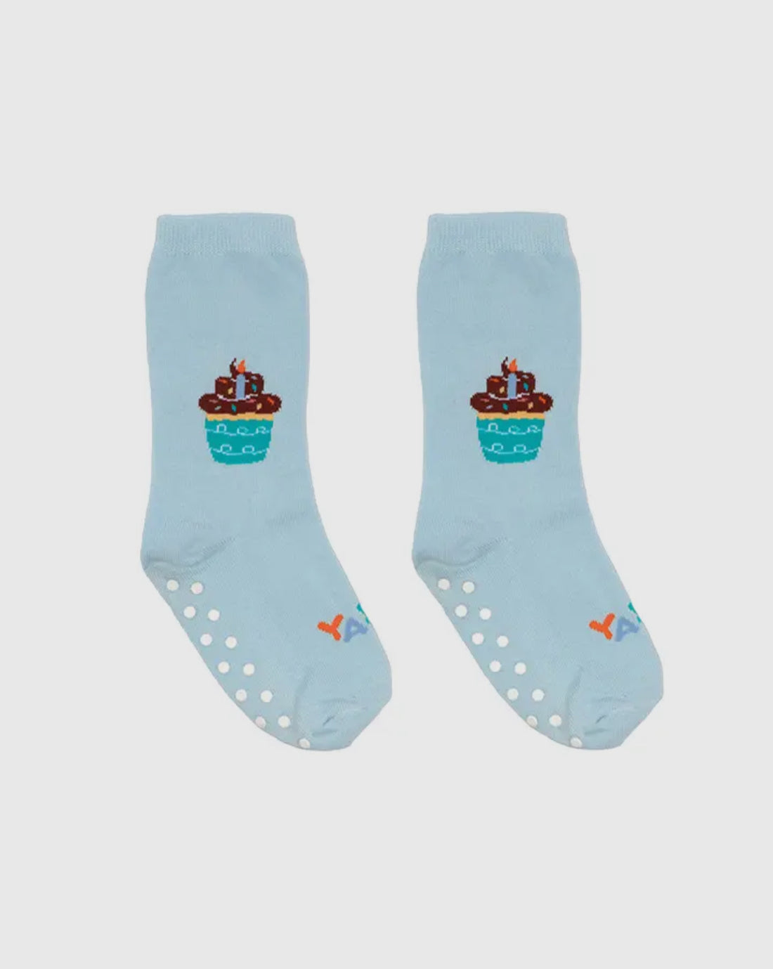 3D Packaged Crew Socks - Birthday Cupcake - Blue