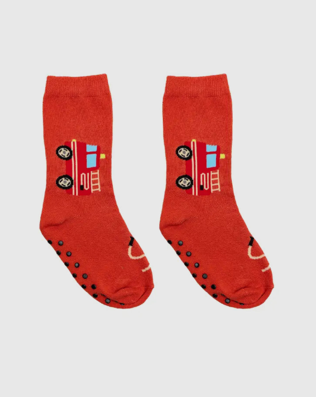 3D Packaged Crew Socks - Fire Truck - Red