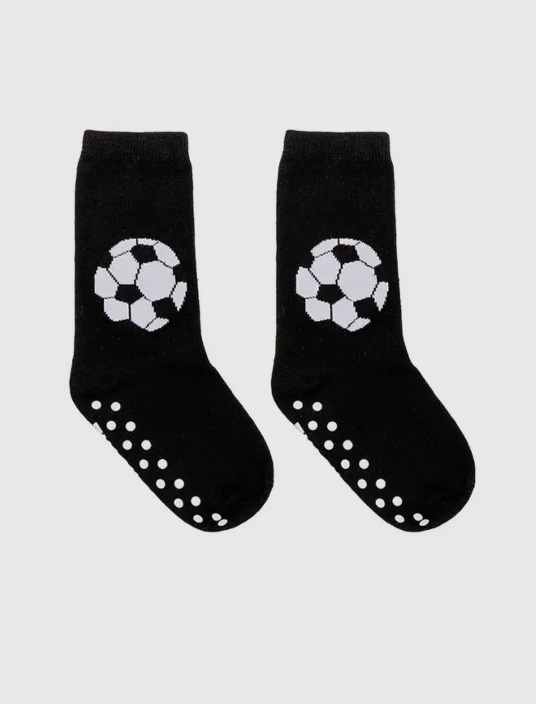 3D Packaged Crew Socks - Soccer Ball - Black