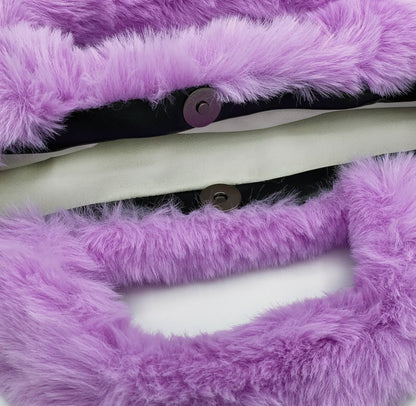 Fuzzy Smiley Face Purse