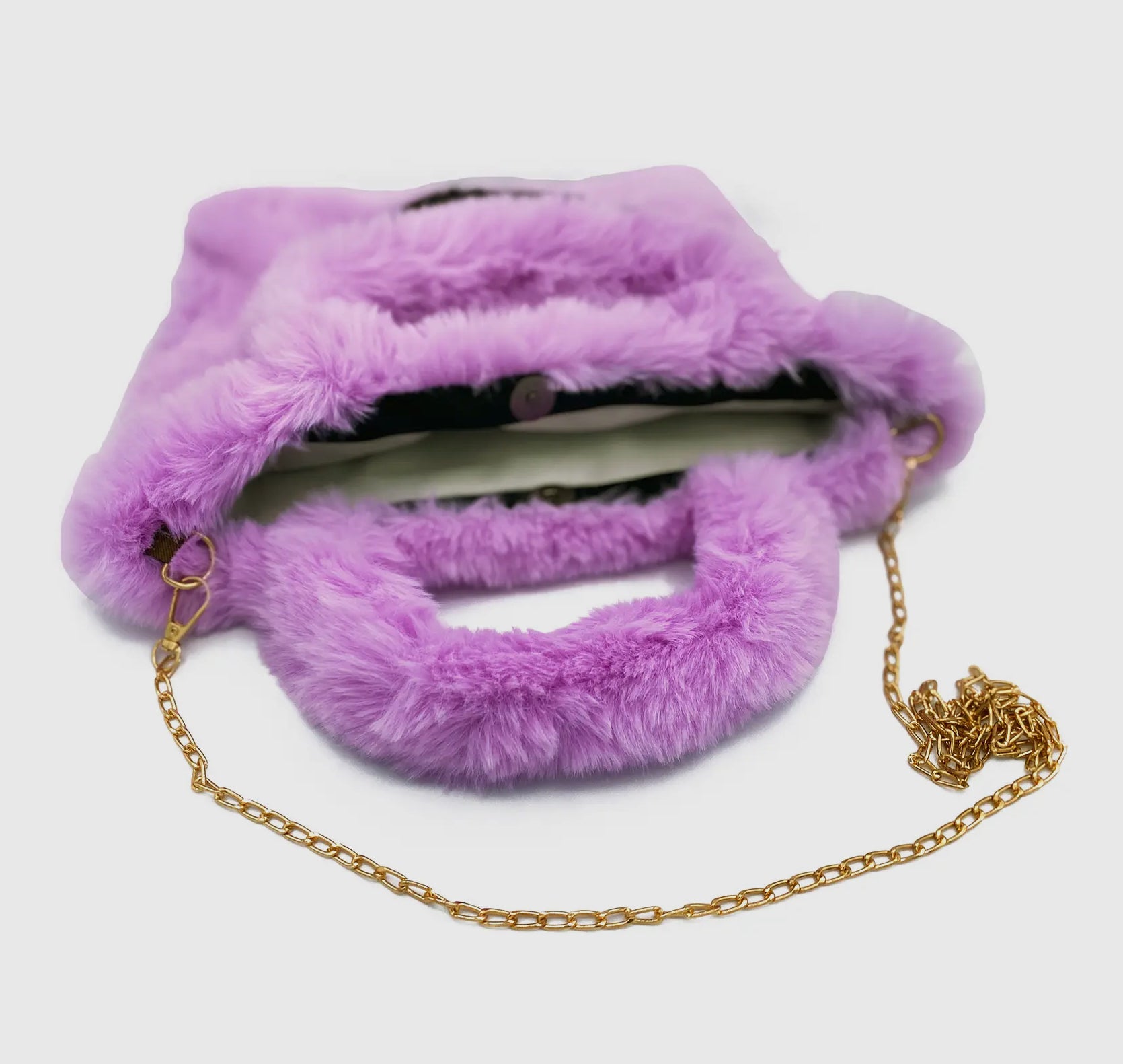 Fuzzy Smiley Face Purse