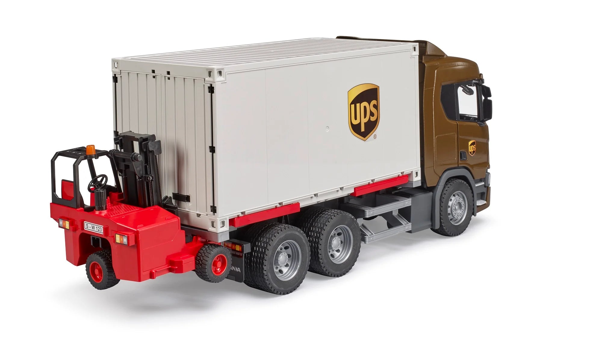 Scania Super 560R UPS Logistsics Truck w Forklift