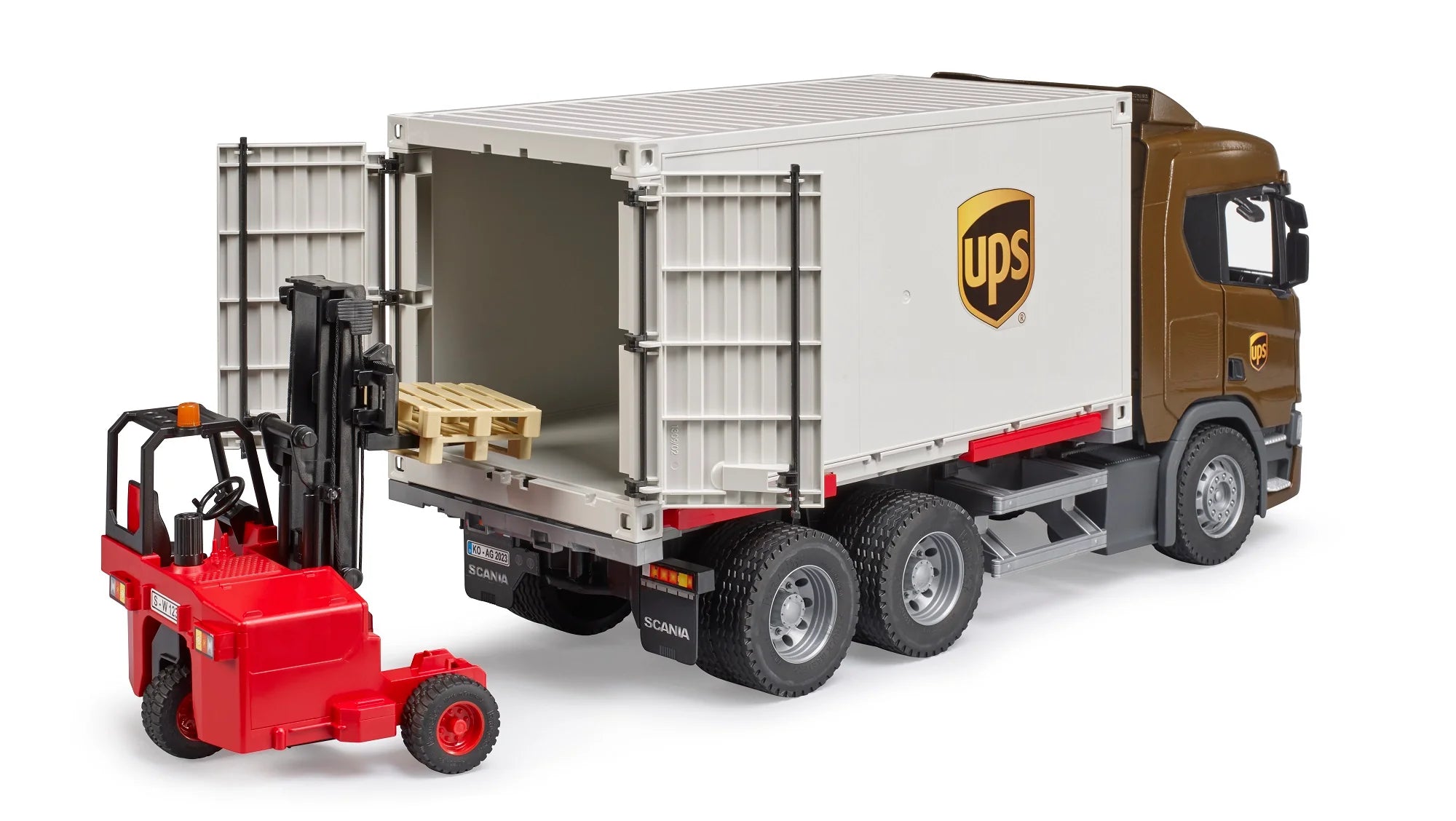Scania Super 560R UPS Logistsics Truck w Forklift