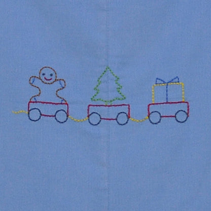 Blue Lyndon Christmas Long Romper