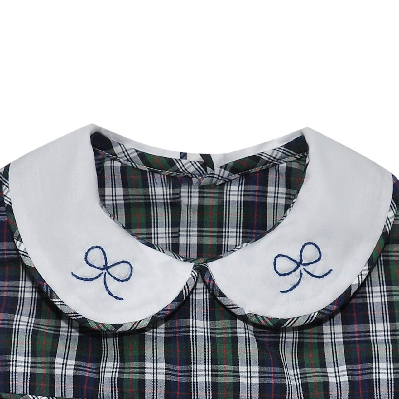 Navy Plaid Cayden Bows Dress