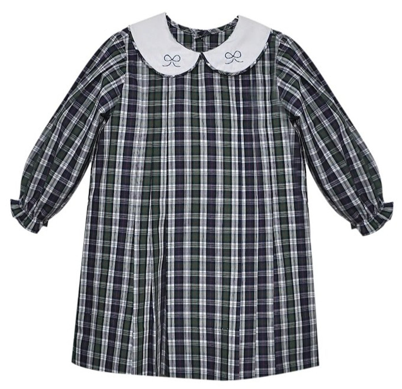 Navy Plaid Cayden Bows Dress