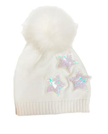 White Star Confetti Beanie