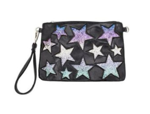 Multi Glitter Star Crossbody Bag