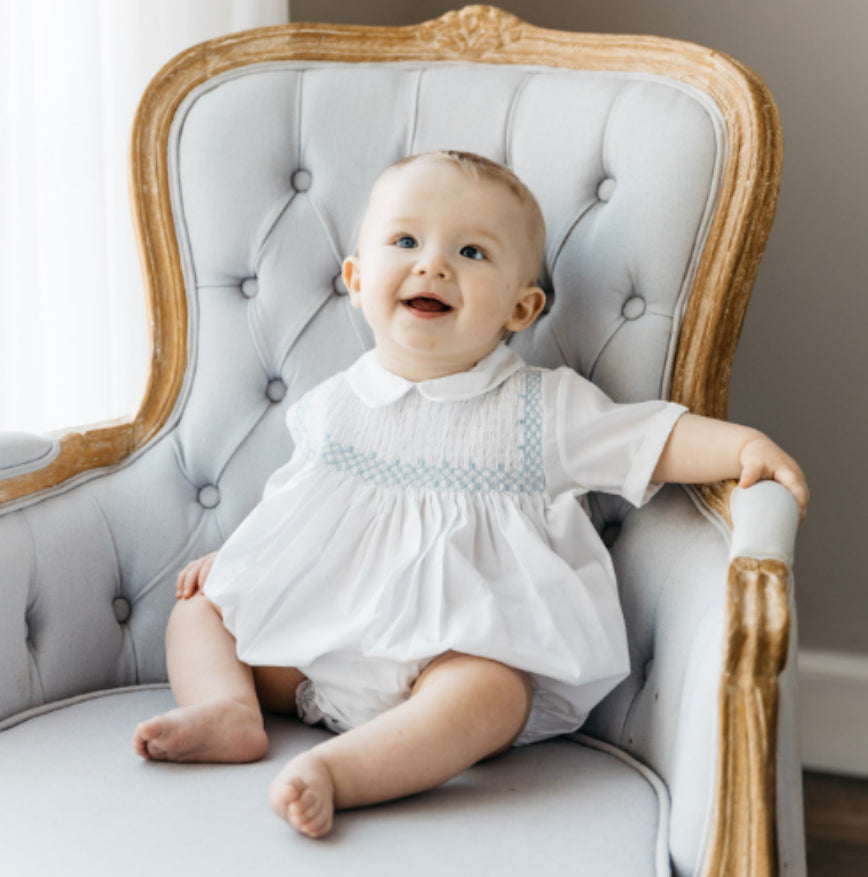 Vintage Smocked Bodice Creeper